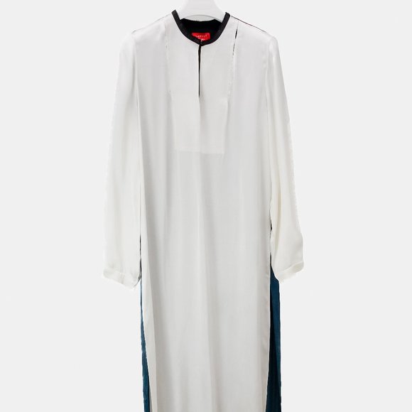 Lanvin SS/12 Runway Tri-Colour Satin Tunic Dress - Picture 2 of 9